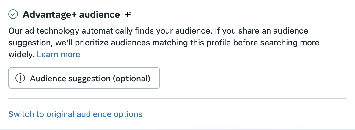 Facebook advantage plus audience